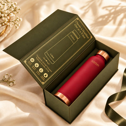 Copper Bottle 1-liter with Premium Packaging 