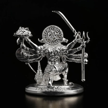 Sitting Panchmukhi Hanuman Silver Plated