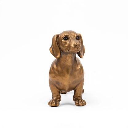 Gilded Loyalty - Antique Dachshund Figurine