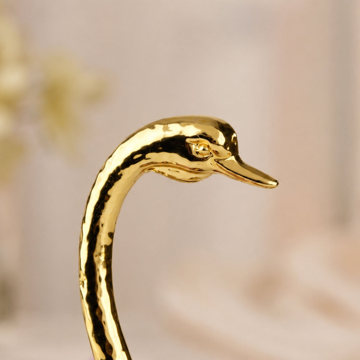 Amethyst Crystal Swan Sculpture 