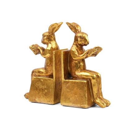 Twin Scholars Antique Bunny Bookends