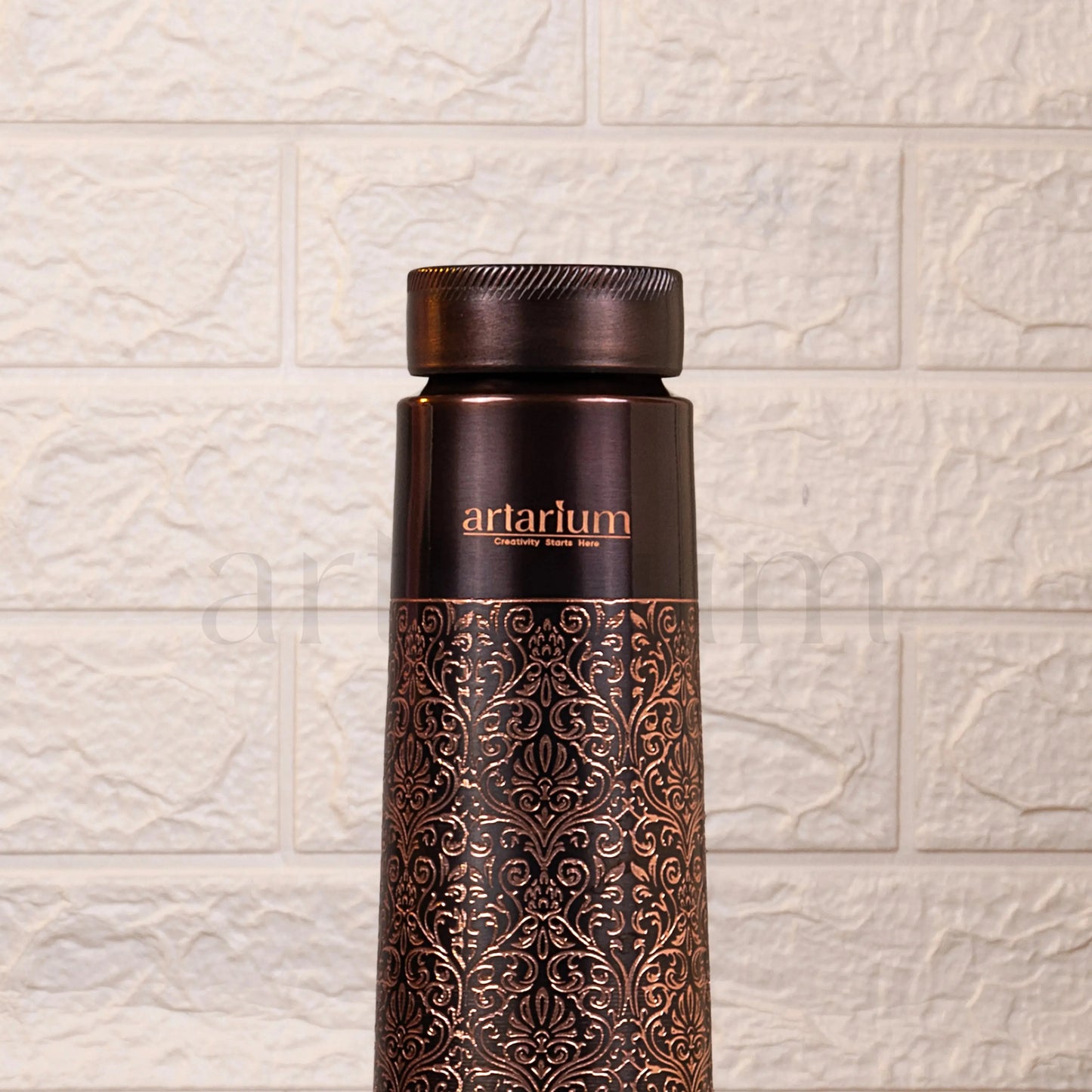 Antique Etching Copper Bottle theartarium