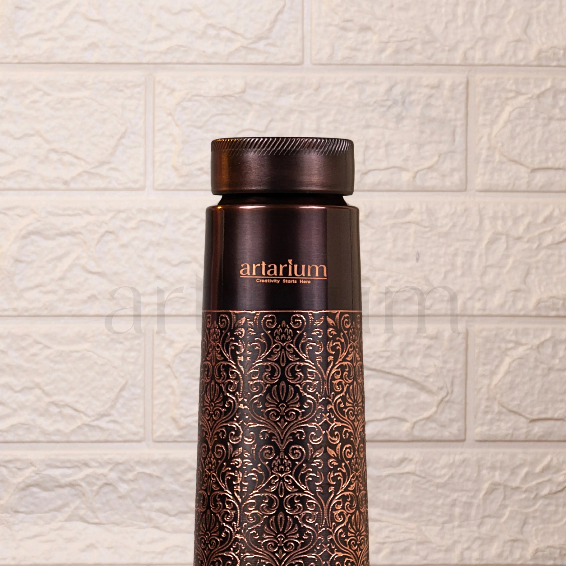 Antique Etching Copper Bottle theartarium