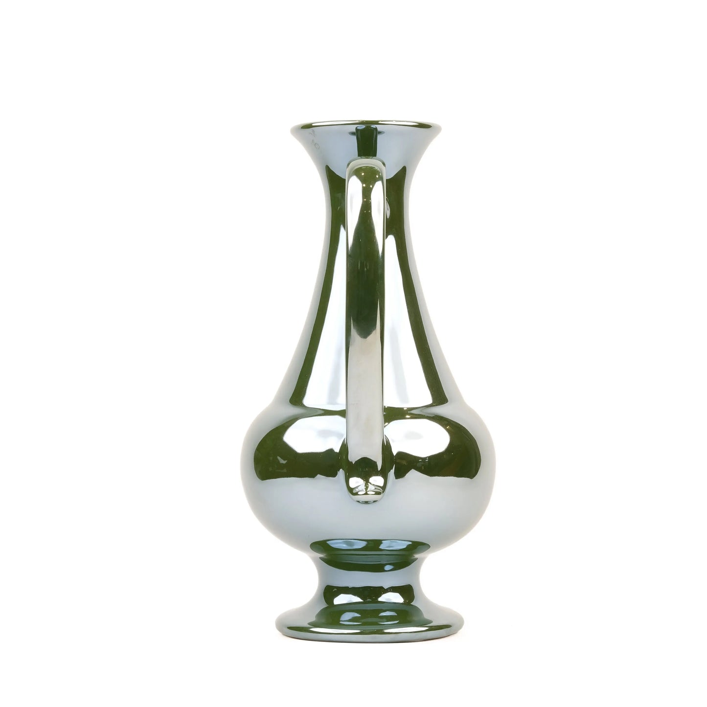 A Gleam in Green - Ceramic Amphora Vase
