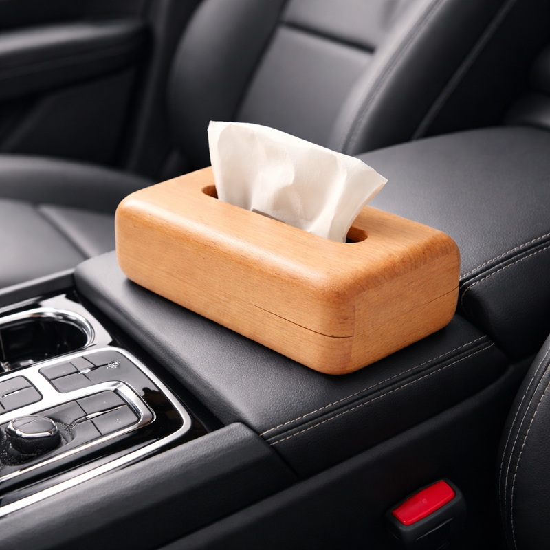 Steam Beech Wood Tissue Box