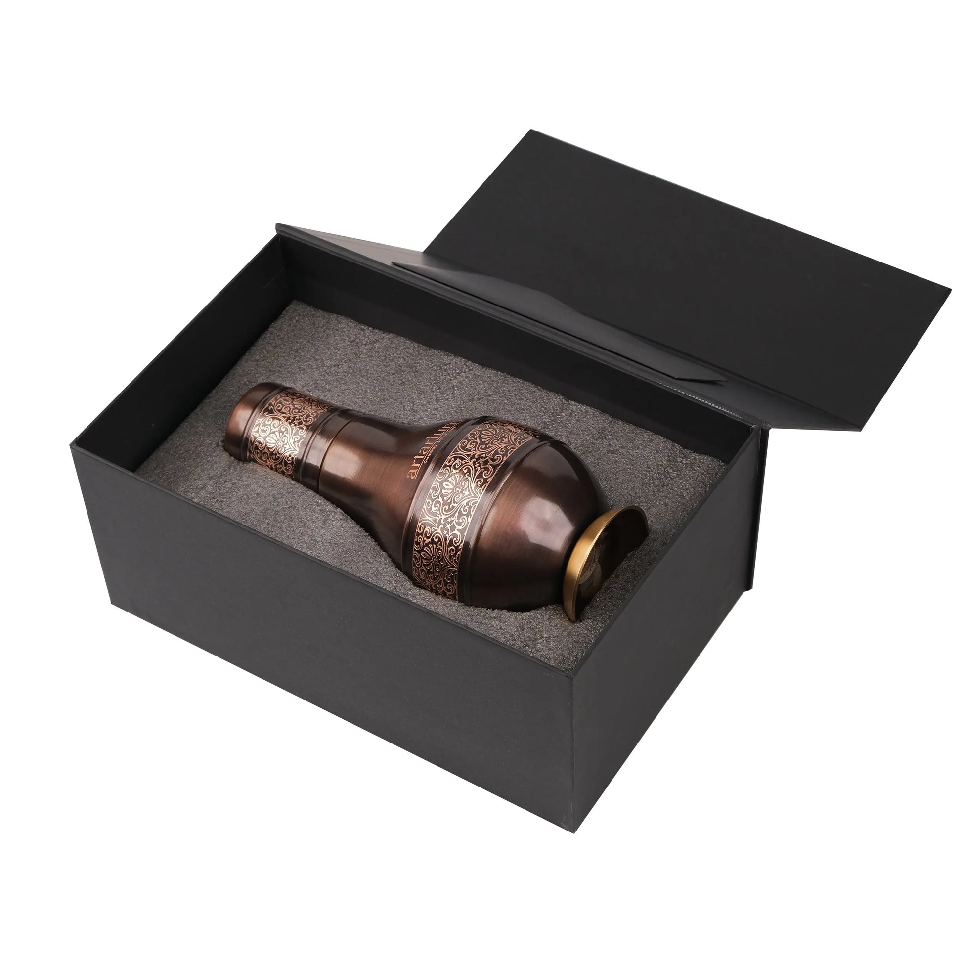 Antique Etching Pear Copper Jar with Gift Box