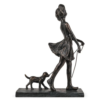 Girl & Dog figurine