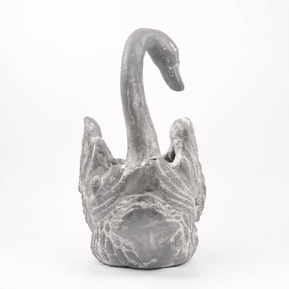 Enchanting Grace - Cement Swan Planter
