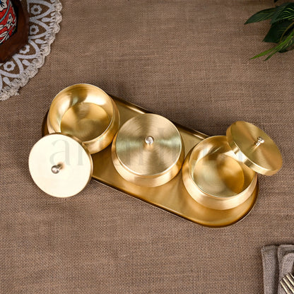Brass Nut Bowl Set theartarium