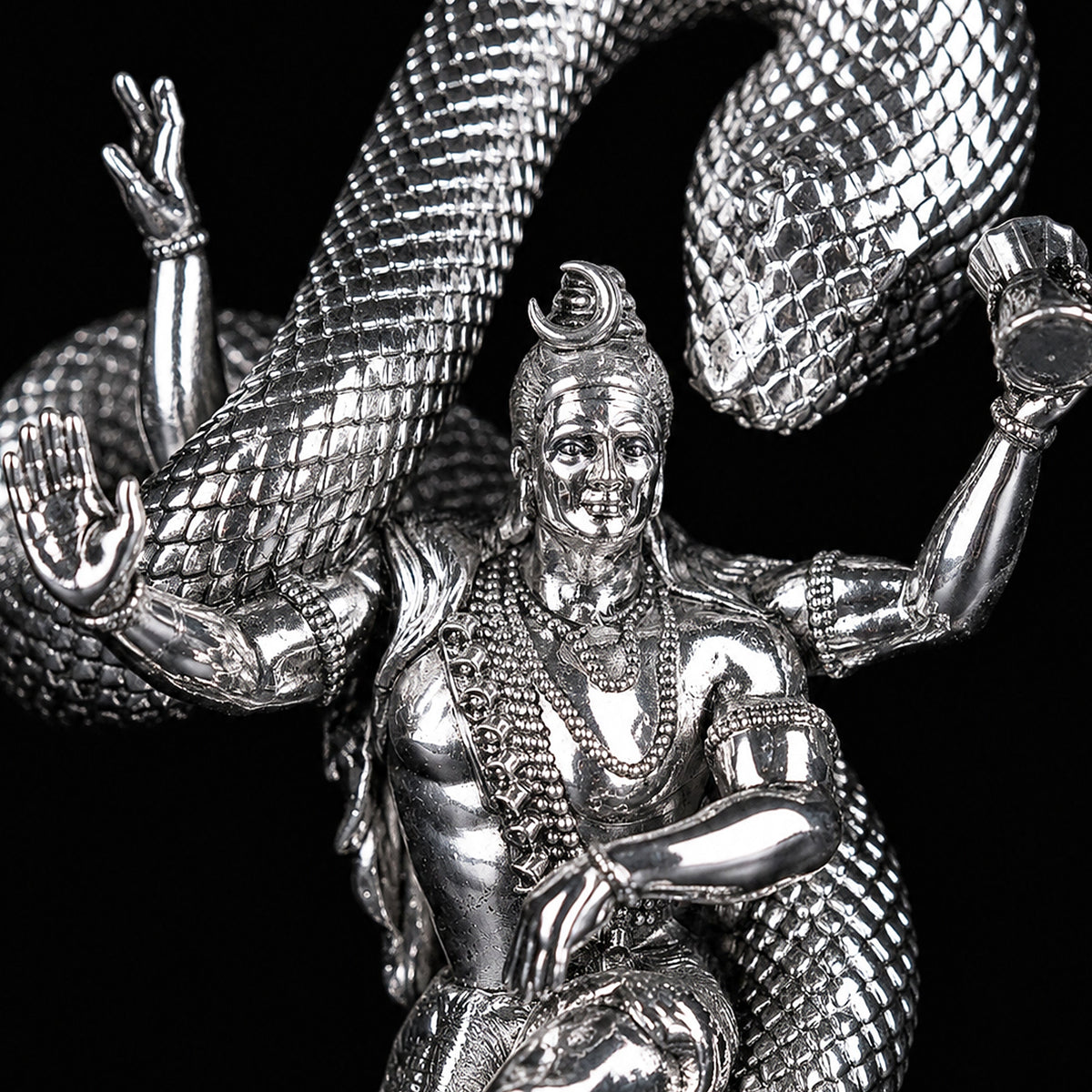 Mystical Shiva Silver Plated Idol 