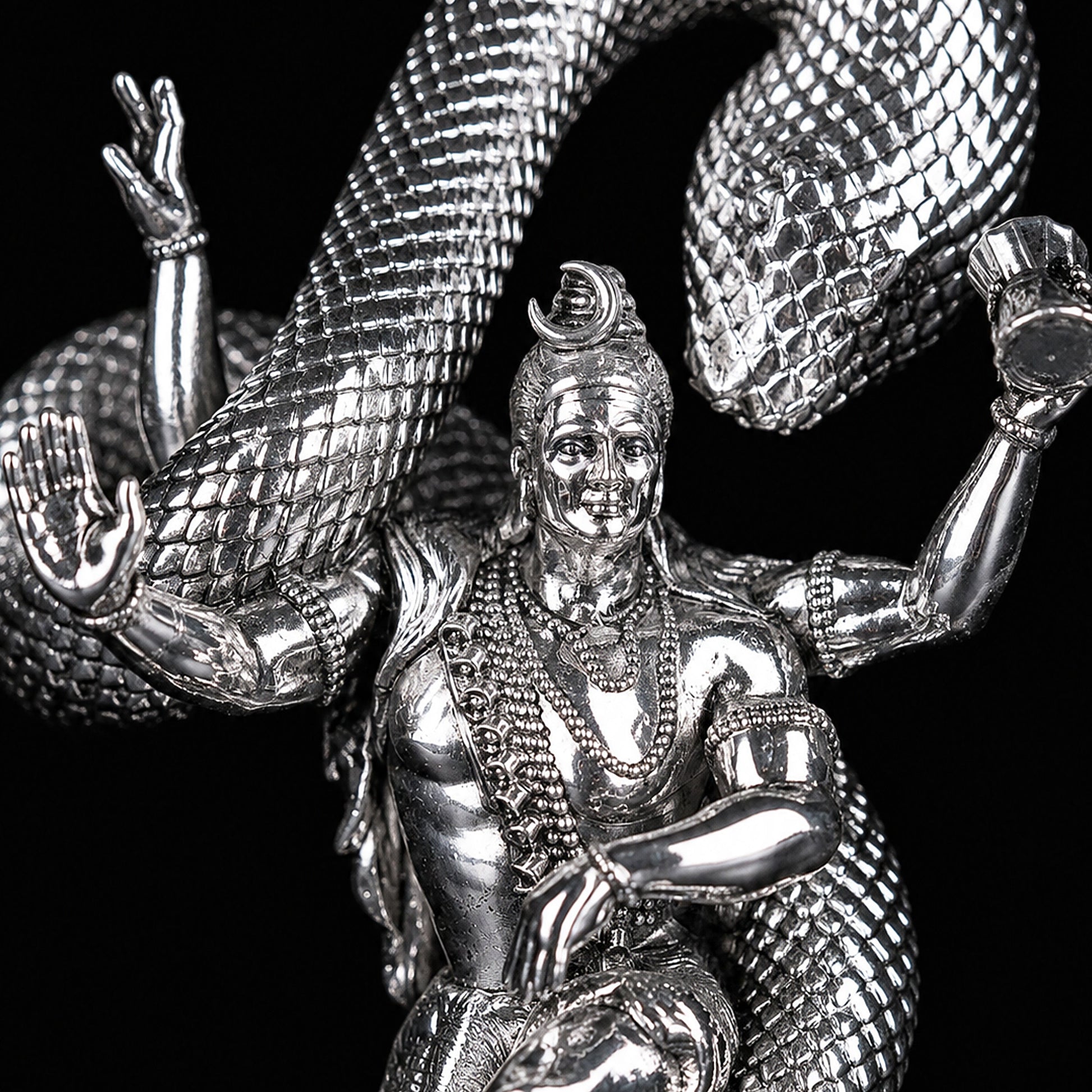 Mystical Shiva Silver Plated Idol 