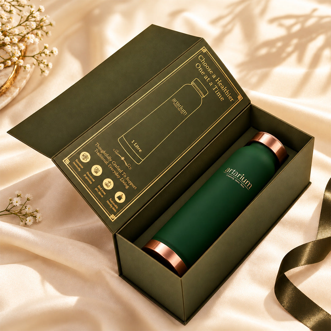 Copper Bottle 1-liter with Premium Packaging 