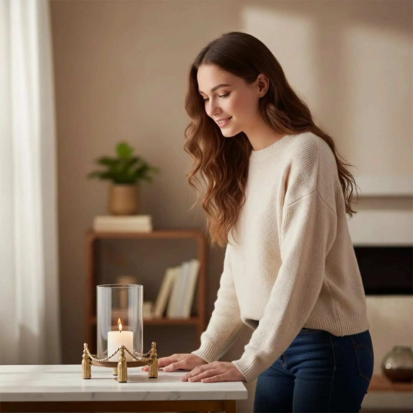 Flamekissed - Antique Hurricane Candle Holder Artarium