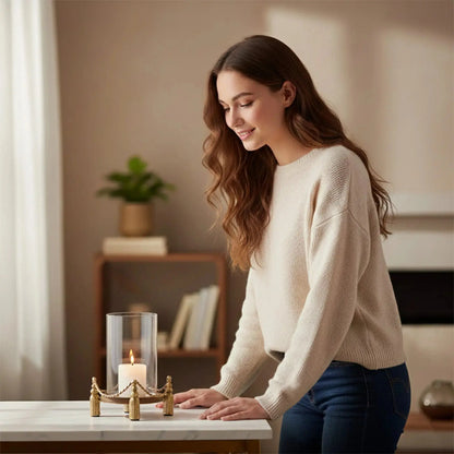 Flamekissed - Antique Hurricane Candle Holder Artarium