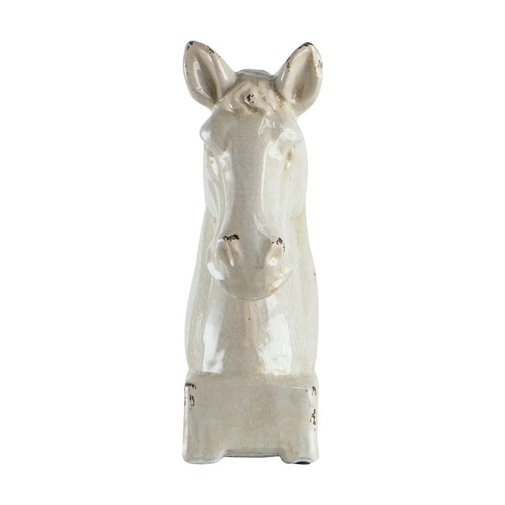 White Knight - Ceramic Horse Statue