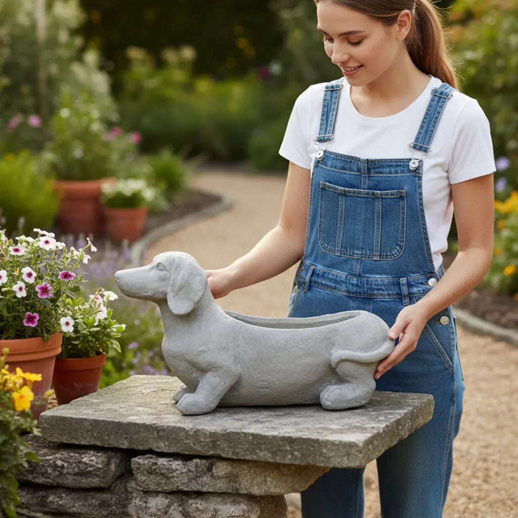 Game of Fetch - Dachshund Garden Planter