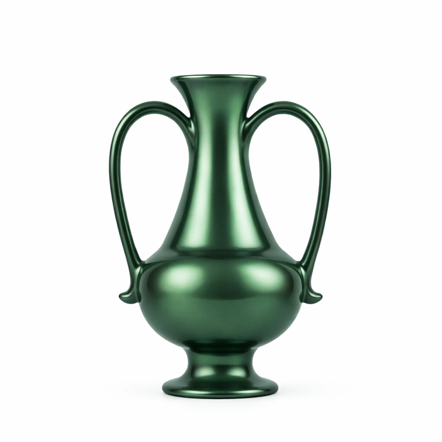 A Gleam in Green - Ceramic Amphora Vase