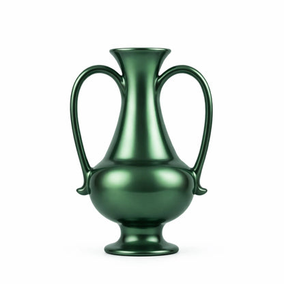 A Gleam in Green - Ceramic Amphora Vase