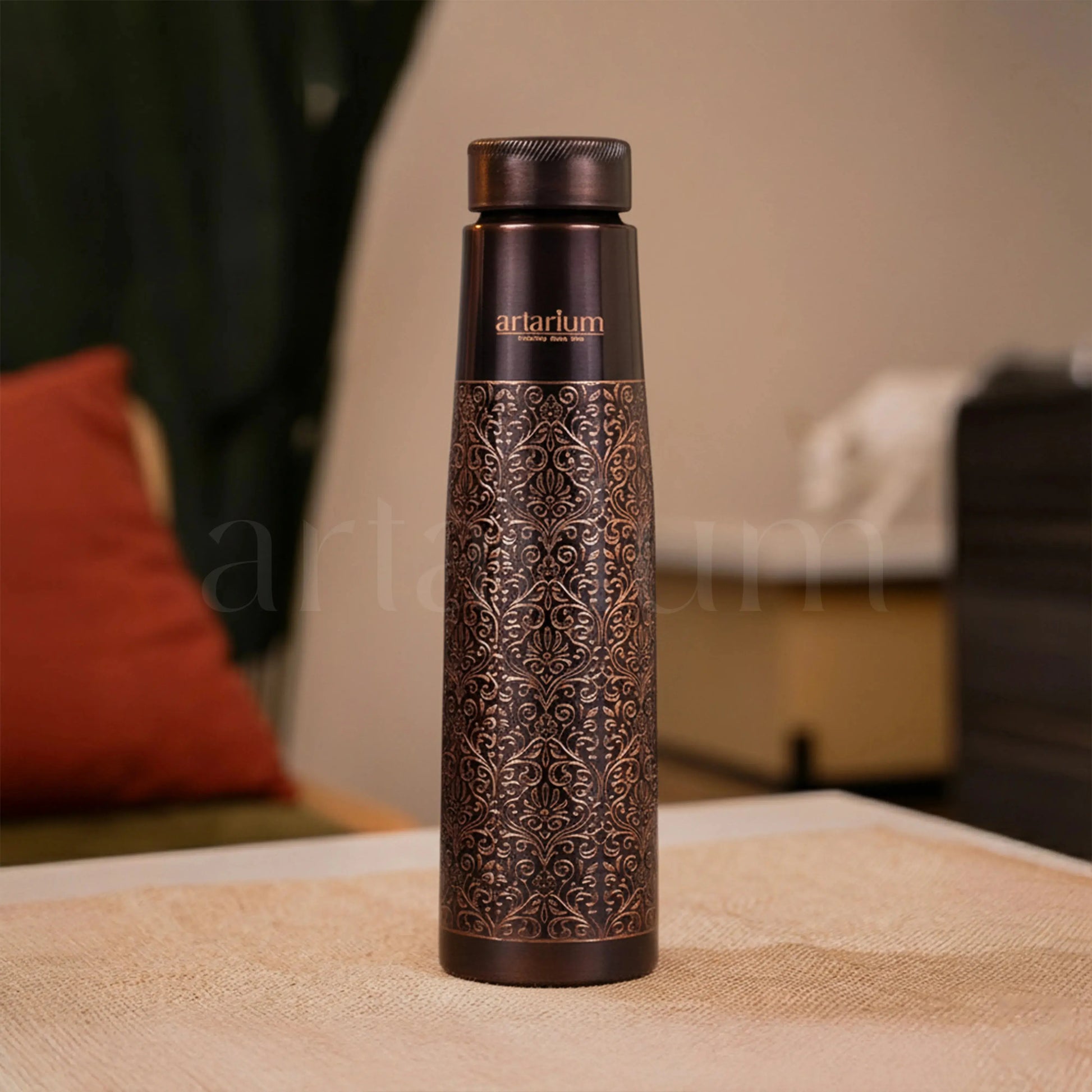 Antique Etching Copper Bottle theartarium