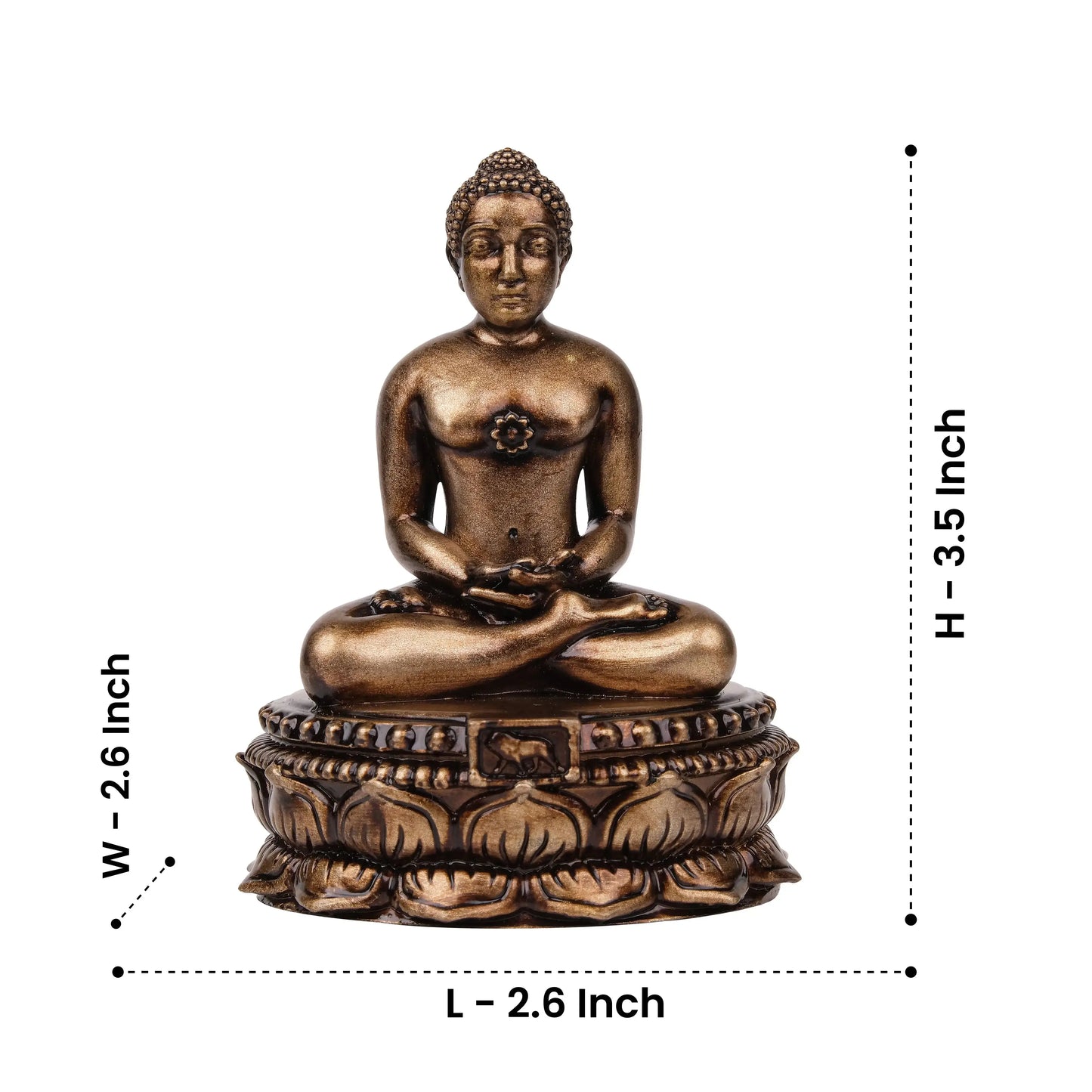 Lord Mahavir Car Dashboard Idol