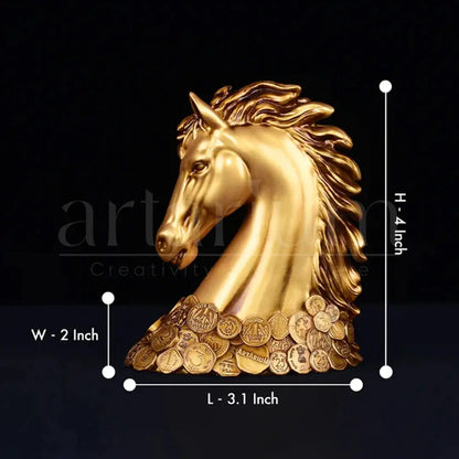 New Coin Horse Head Car Dashboard theartarium