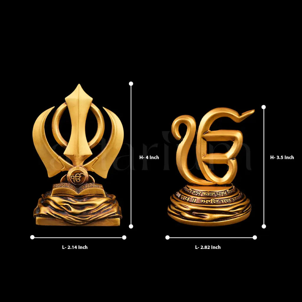 Ek Onkar & Khanda Sahib Statue Set