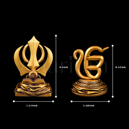 Ek Onkar & Khanda Sahib Statue Set