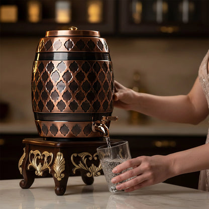 Antique Copper Matka Water Dispenser