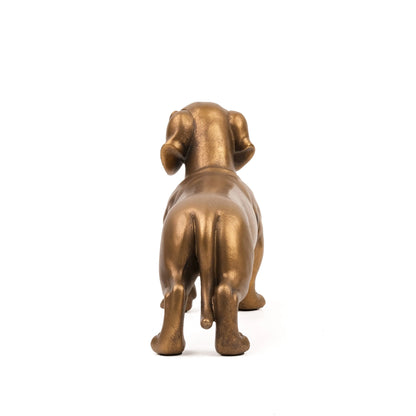 Gilded Loyalty - Antique Dachshund Figurine