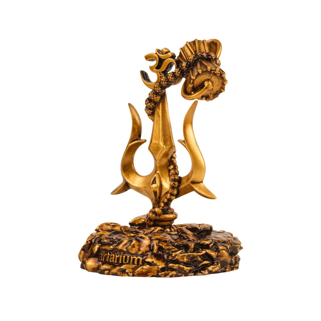Lord Shiva Trishul With Damru Car Dashboard