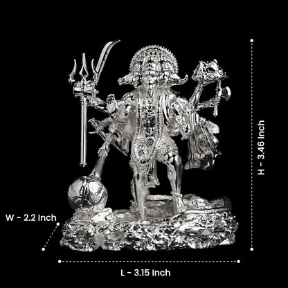 Standing Panchmukhi Hanuman Silver Plated