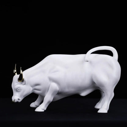 Abstract Art Charging Bull Figurine Big theartarium