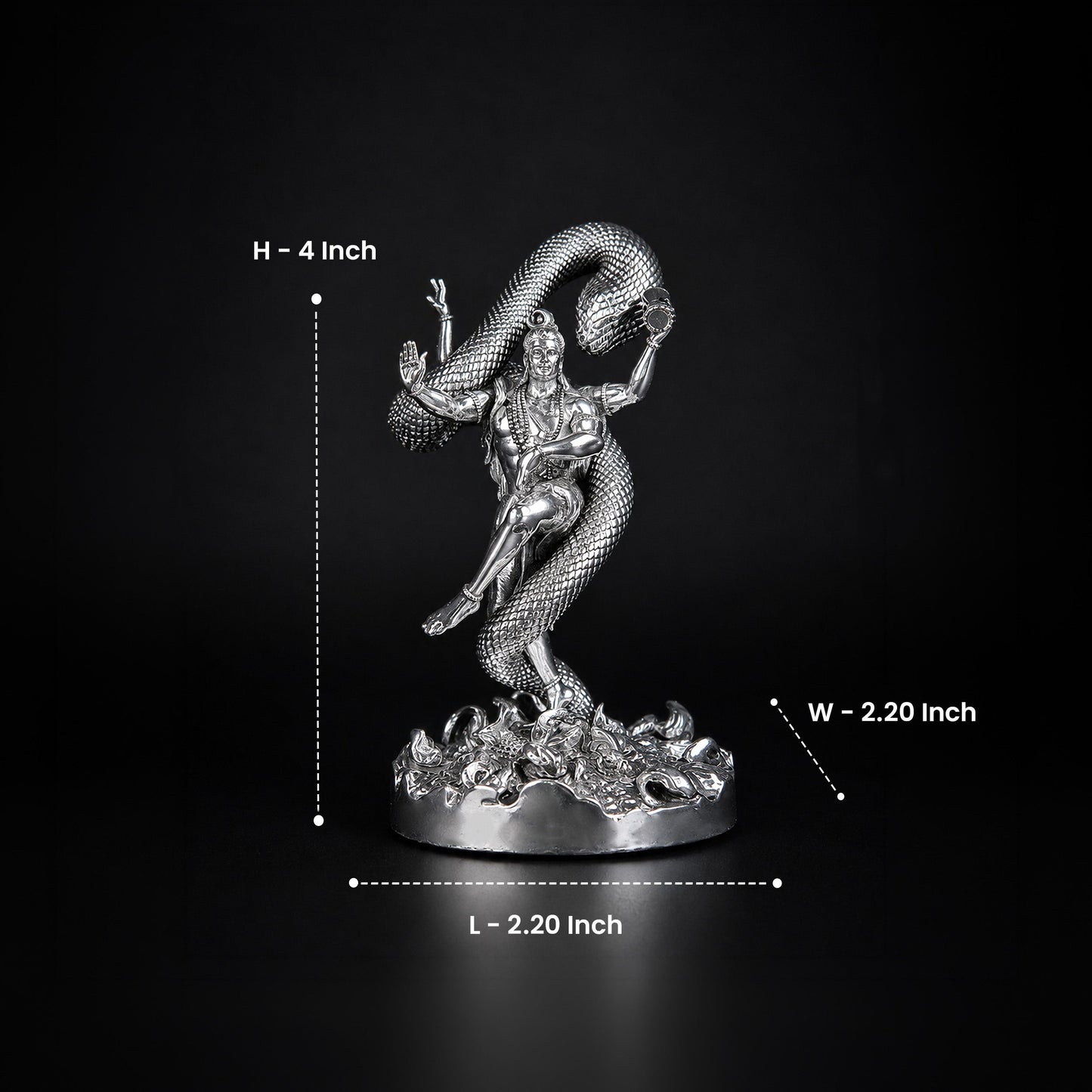 Mystical Shiva Silver Plated Idol 