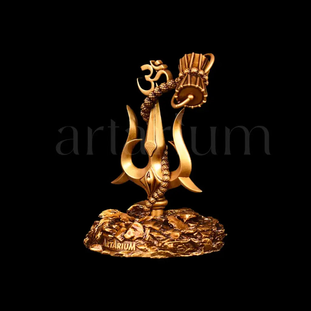 Mystical Shiva (9 Inch) & Lord Shiva Trishul with Damru Idols Set
