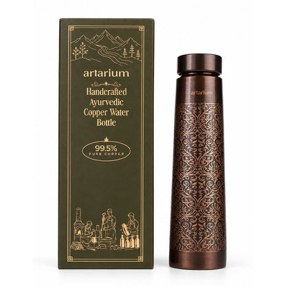 Antique Etching Copper Bottle with premium packaging 