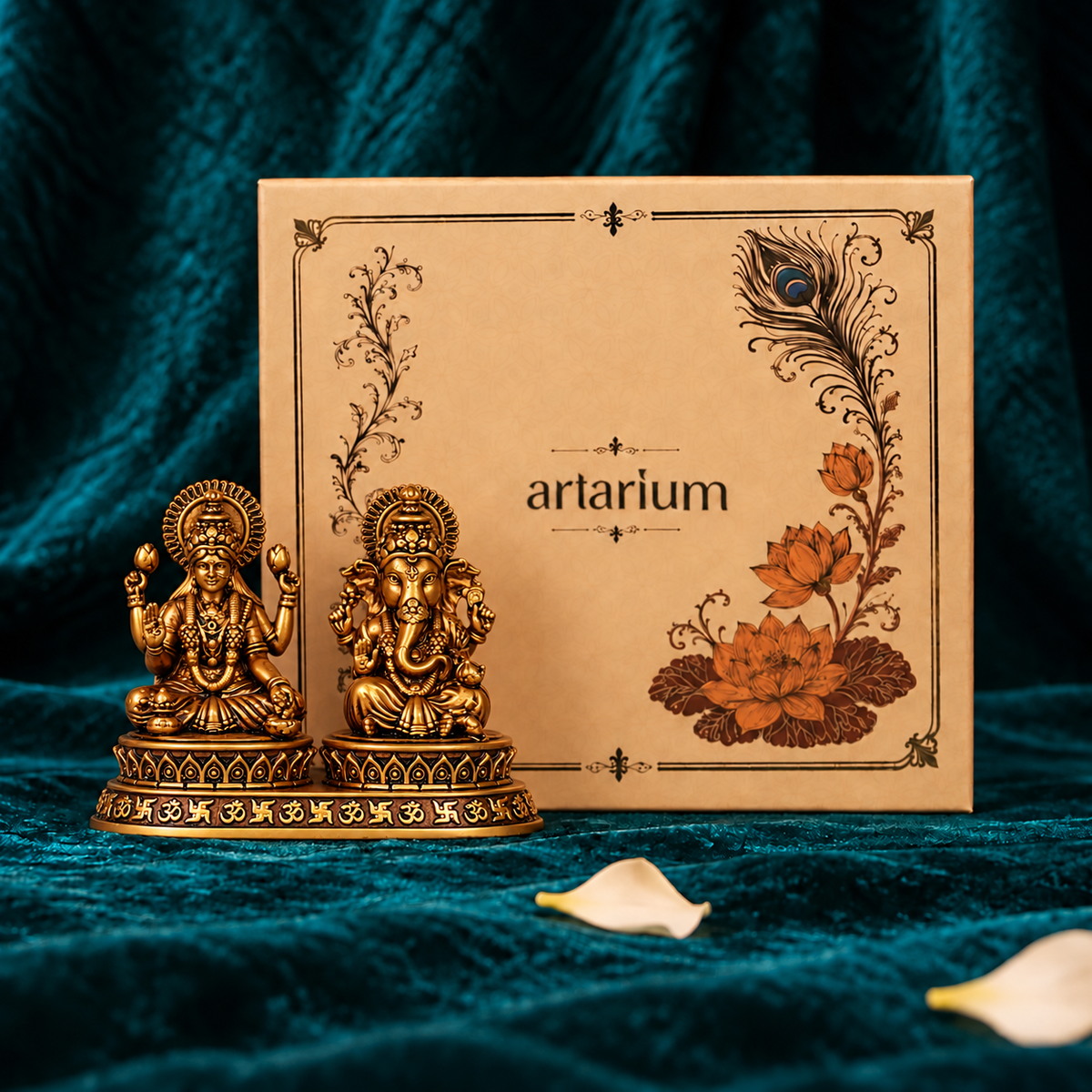 Dhan-Siddhi Laxmi Ganesha Idol With Premium Packaging 