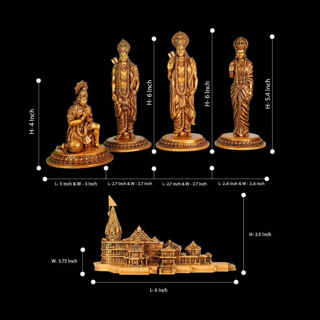 Ram Darbar & Ayodhya Ram Mandir Murti Set