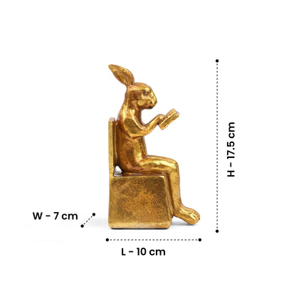 Twin Scholars Antique Bunny Bookends