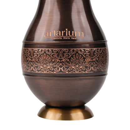 Antique Etching Pear Copper Jar with Gift Box