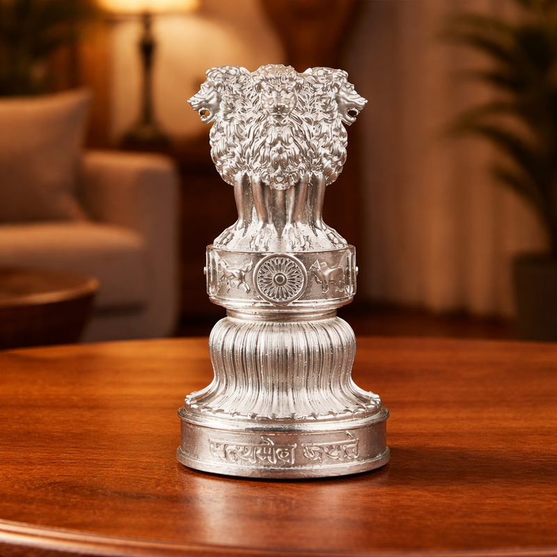 Ashok Stambh Silver Plated
