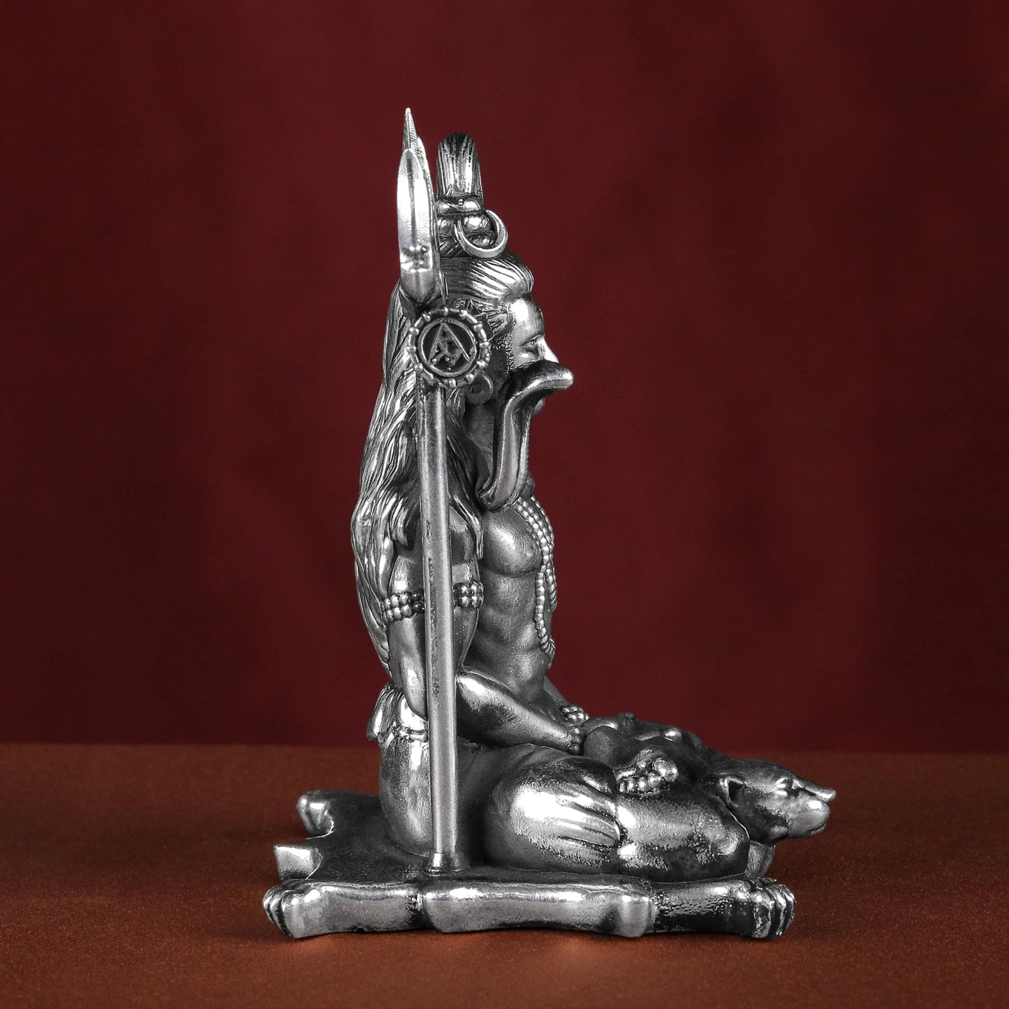 Meditating Lord Shiva 40 - 45 Gm Pure Silver theartarium