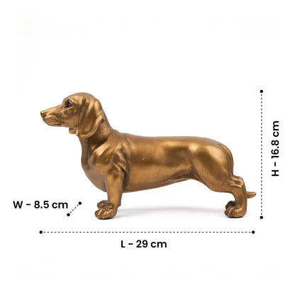 Gilded Loyalty - Antique Dachshund Figurine Artarium
