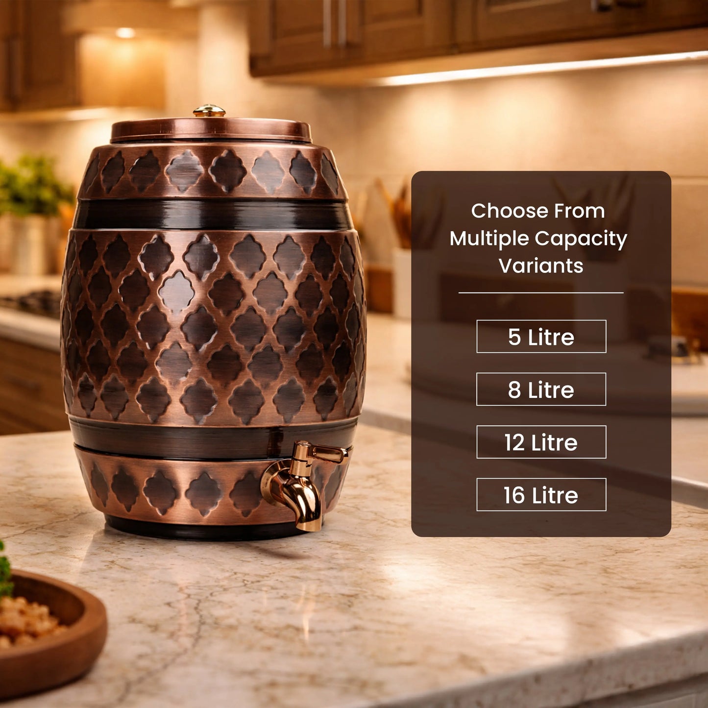 Antique Copper Matka Water Dispenser