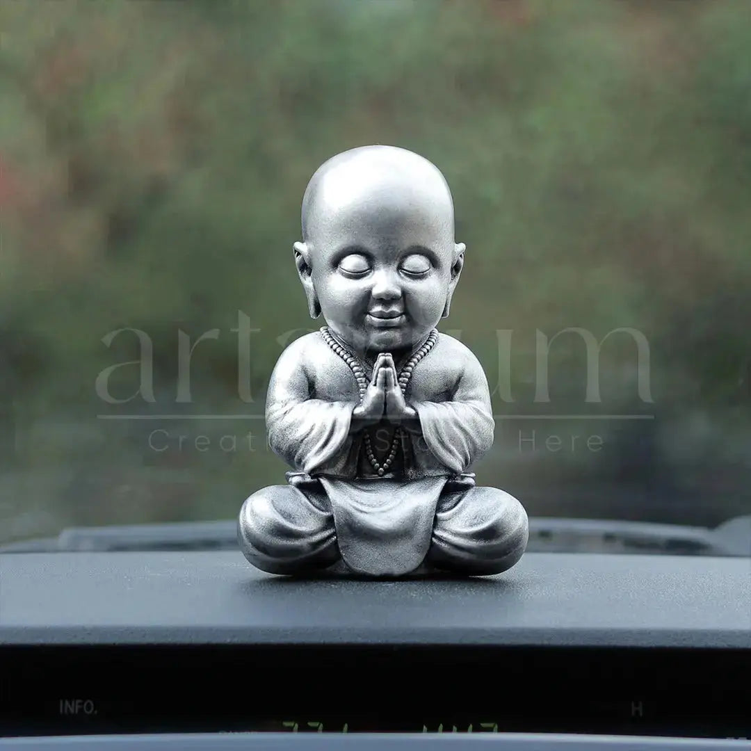 Meditating Baby Monk Car Dashboard