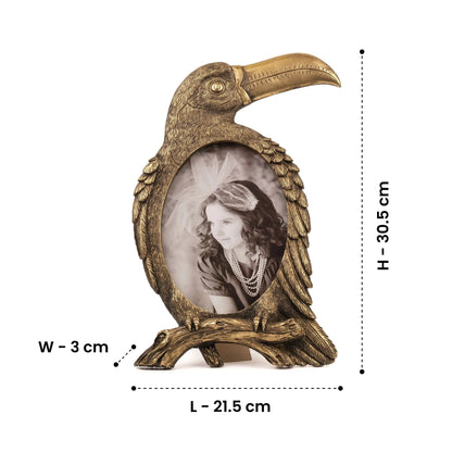 Golden Toucan - Antique Bird Frame