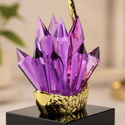Amethyst Crystal Swan Sculpture 