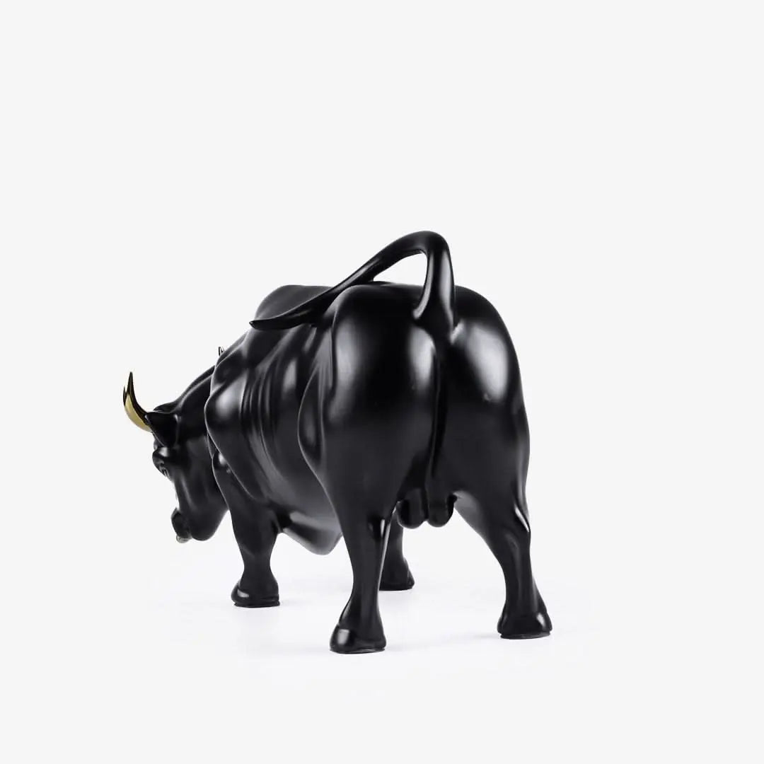 Abstract Art Charging Bull Figurine Big theartarium