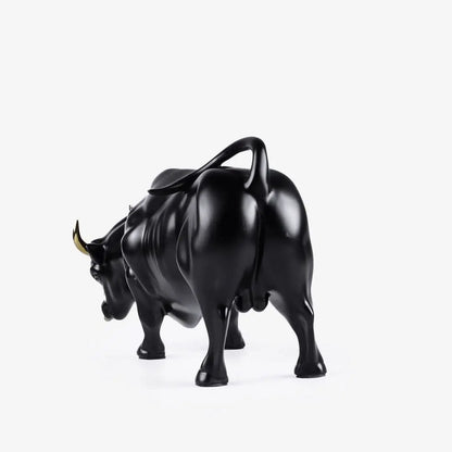 Abstract Art Charging Bull Figurine Big theartarium