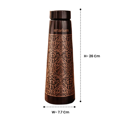 Etching Copper Bottle with Straw Set