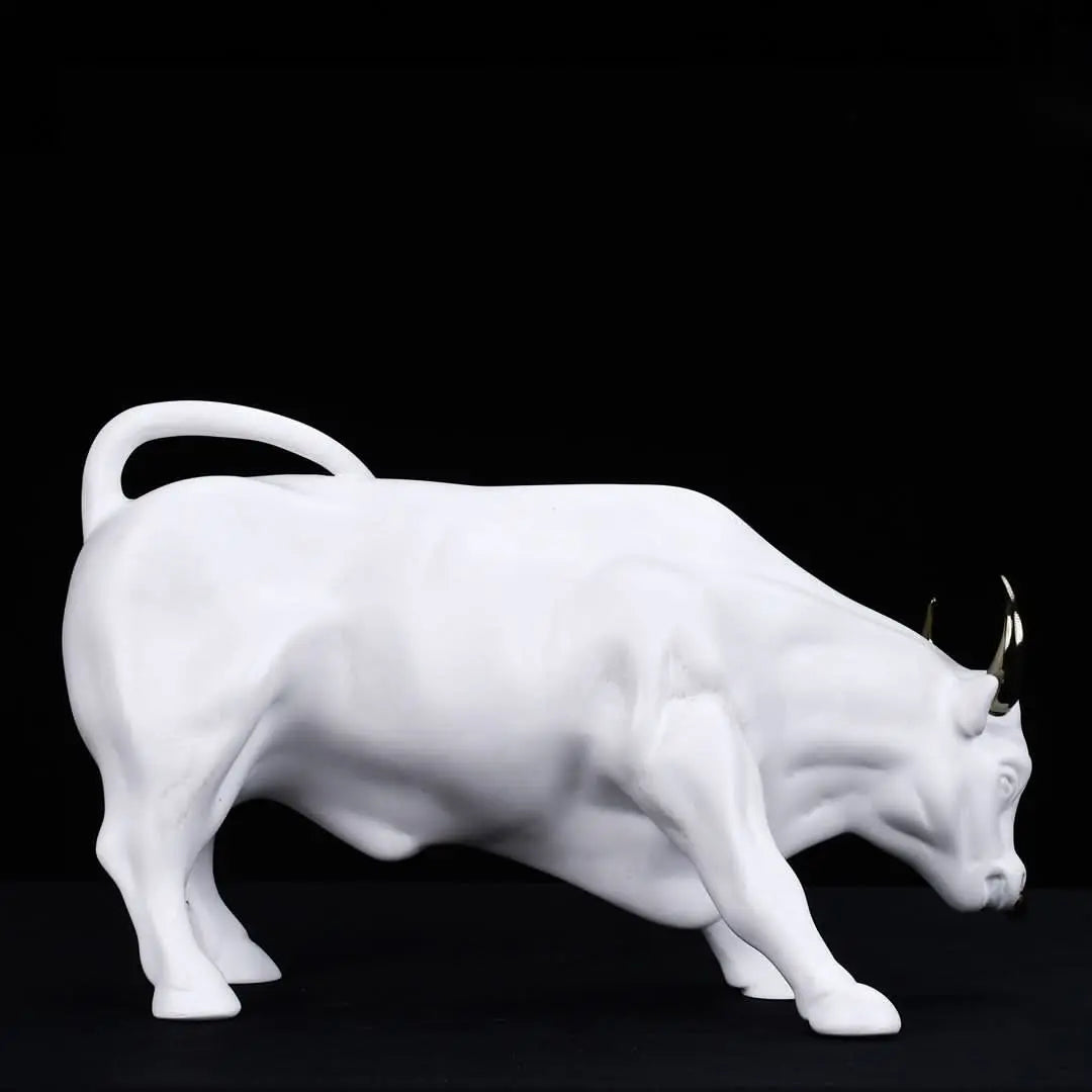 Abstract Art Charging Bull Figurine Big theartarium